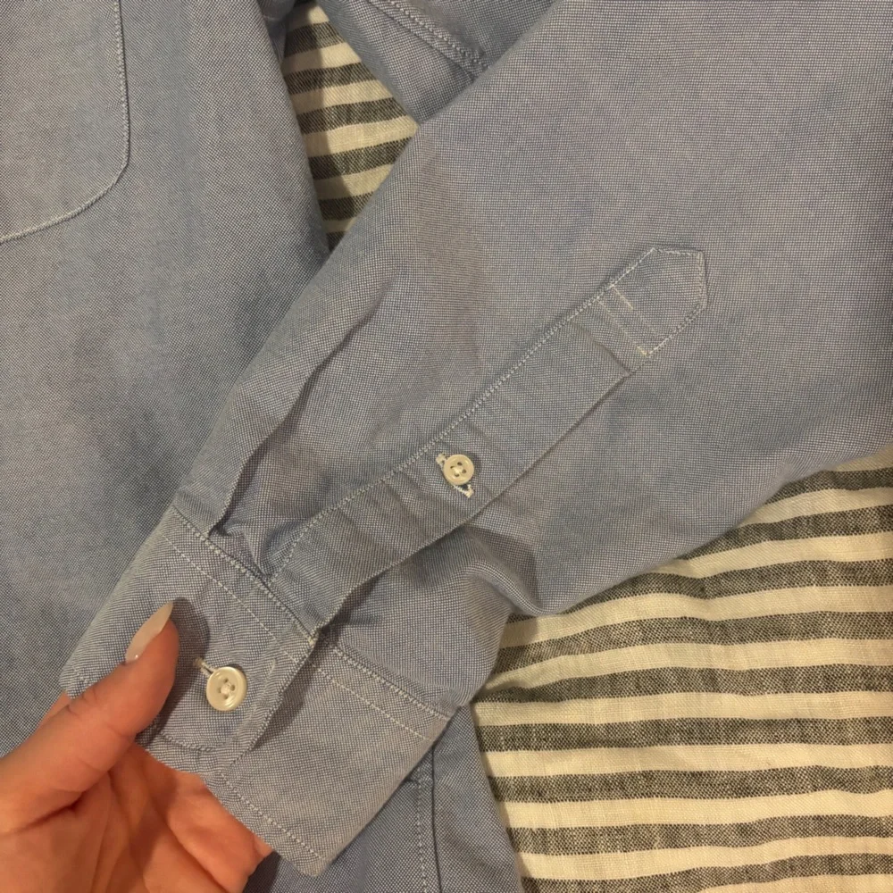 J. Crew slim oxford button down shirt collared long sleeve light blue cotton